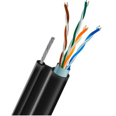 Вита пара F/UTP+M (трос) Сat.5E 4PR CU 24AWG PE Outdoor 305 м