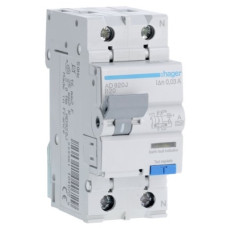 Дифавтомат HAGER 2-п AD920J B 20A 30mA 6KA