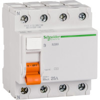 Дифференциальный автомат 4P 25А 3кА 30mА УЗО ВД63 Schneider