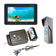 Комплект відеодомофона Slinex SM-07M + виклична панель ML-15HD + замок Atis Lock B