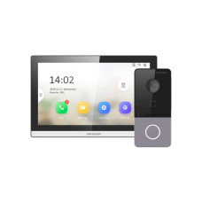 Комплект відеодомофона Hikvision DS-KH6350-WТE1 + панель виклику DS-KV6113-WPE1