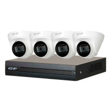 ЄZ-IP комплект Dahua 4 × 2МП камери + реєстратор (EZIP-KIT/NVR1B04HC-4P/E/4-T1B20)