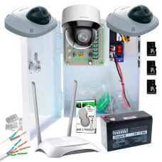 Комплект відеоспостереження для квартири 4/3 MP PTZ Wi-Fi SD