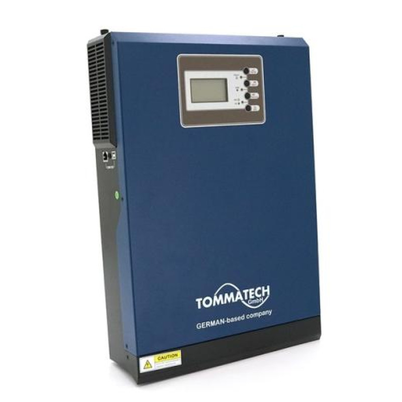 Гібридний інвертор TOMMATECH 5K 48V 5000W струм заряду 60А ШИМ (TT-NEW5K), 5000ВТ, 48В, 60А, АКБ (GEL/AGM/LiFePO4/Li-ion, 60А/105А), МРРТ 1 (2400ВТ, 18А), IP21