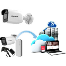 Хмарний 4G комплект для вулиці камери Hikvision DS-2CD2021G1-IW і роутера MikroTik