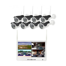 Wi-Fi комплект бездротового відеоспостереження DVR KIT Full HD CAD-1308 LCD 13.3 "на 8 камер