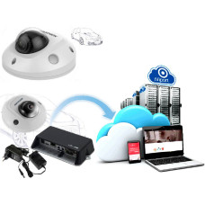Хмарний 4G комплект зовнішньої камери Hikvision DS-2CD2523G0-IWS з мікрофоном і роутером MikroTik