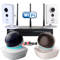 4 камерний внутрішній Wi-Fi комплект 4 Мп відеоспостереження DH-NVR4104HS-W-S2/DH-IPC-K46P/DH-IPC-A46P