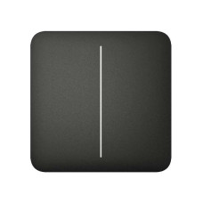 Кнопка для двохклавішного вимикача Ajax SoloButton (2-gang) для LightSwitch Black