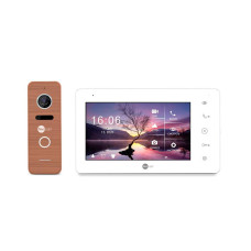 Комплект відеодомофону Neolight NeoKIT HD+ White+Bronze
