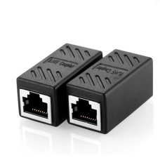 З'єднувач прохідний RJ45 на RJ45 (чорний)