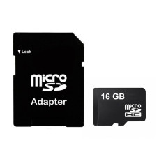 Карта пам'яті Kingston MicroSDHC 16Gb + SD адаптер