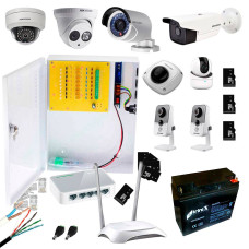 Комплект відеоспостереження для приватного будинку 4 MP WiFi + SD