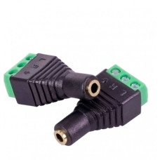 Гніздо для підключення харчування mini Jack 3.5 "Stereo (3 контакту) з клемами під кабель Q100