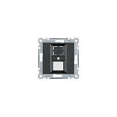 Панель двойная для RJ12/RJ45 Lumina, черная