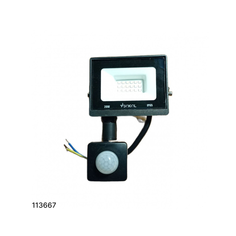 Прожектор з датчиком руху 20w 220В 1500lm 6500K IP65 LED-SLТ Sokol