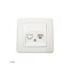 Розетка комп'ютерна CAT5E IP20 біла Almera DOGU