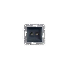 Розетка компьютерная 2-а антрацит Schneider Asfora EPH4400171