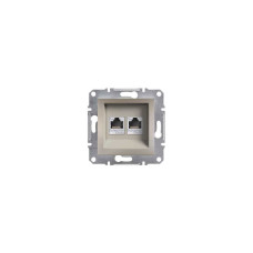 Розетка компьютерная 2-а бронза Schneider Asfora EPH4400169