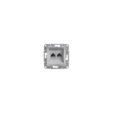 Розетка компьютерная алюминий Schneider Asfora EPH4300161