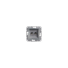 Розетка компьютерная сталь Schneider Asfora EPH4300162