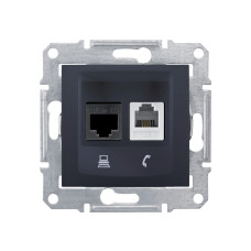 Розетка Schneider Sedna компьютерная + TF графит SDN5100170